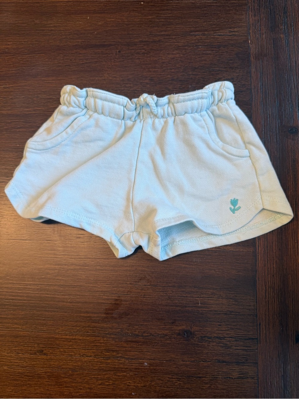 Light Blue Women's Casual Elastic-Waist Shorts Zara